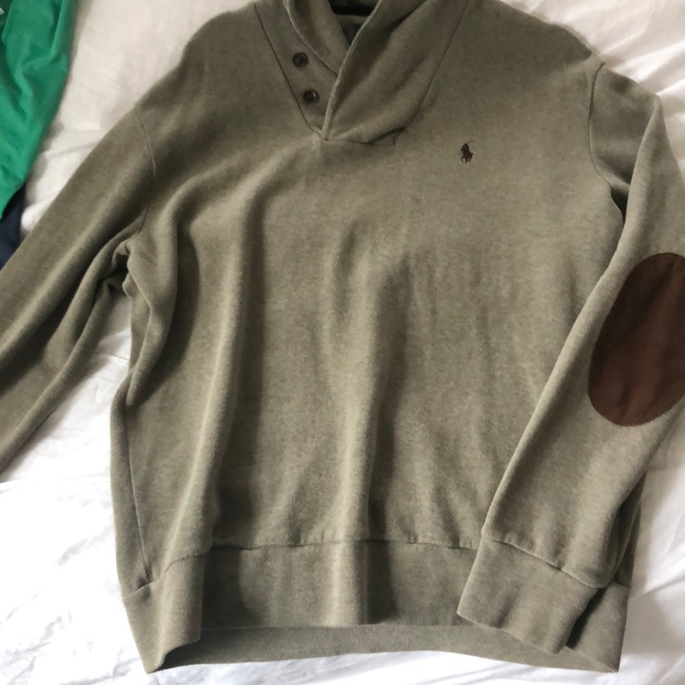 Polo heavy Pullover Sweater - green - XL